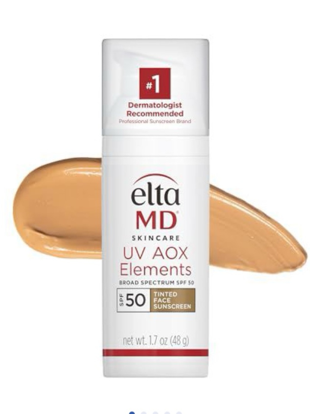 EltaMD UV AOX Elements Broad Spectrum SPF 50 Tinted Face Sunscreen 1.7 oz